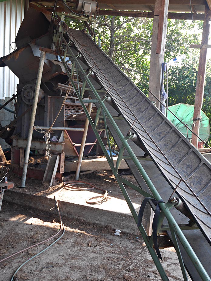 4.การใช้เครื่องจักรในการผลิตขุยมะพร้าว