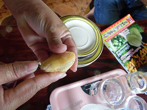 9.การคว้านเมล็ดสละ
