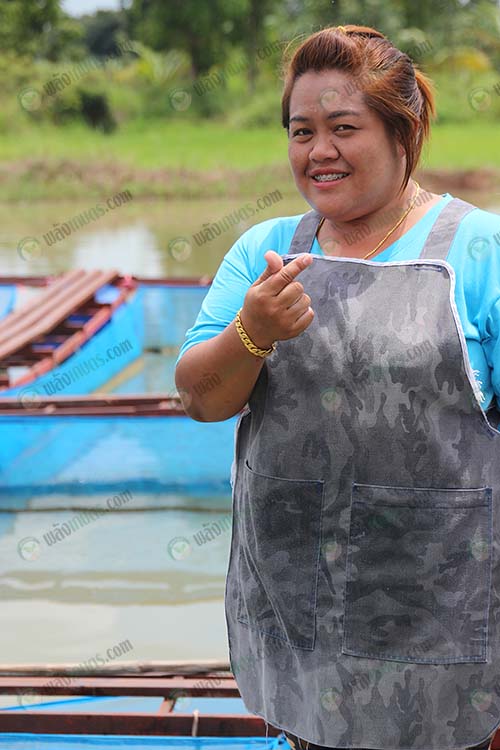 2.คุณสุภารัตน์-กงภูเวช-เจ้าของโชควิมลพันธุ์ปลา