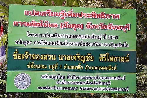 7.แปลงเรียนรู้เพิ่มประสิทธิภาพการผลิตไม้ผล