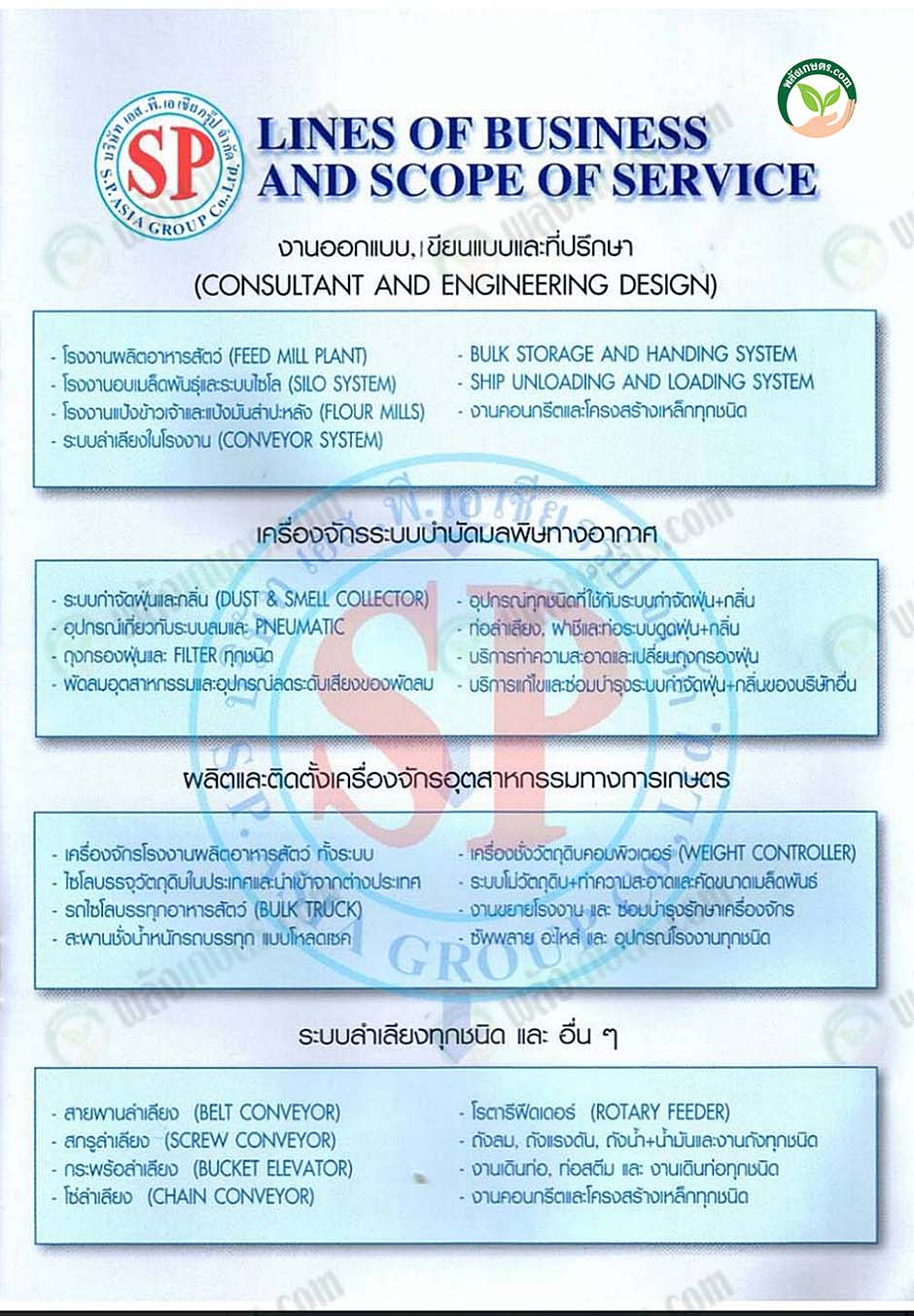 2.งานออกแบบ ผลิตและติดตั้งเครื่องจักรทุุกชนิด